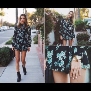 Top Shop longsleeve floral jumper